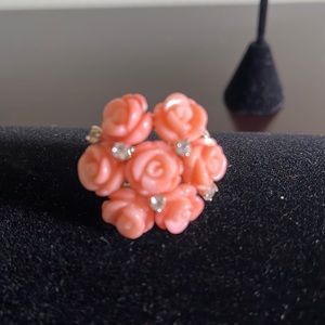 Carved coral ring